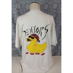 Vintage LEE T-Shirt Men's XL Made in USA 1994 "Seniors" Ducky With Bandana Shirt